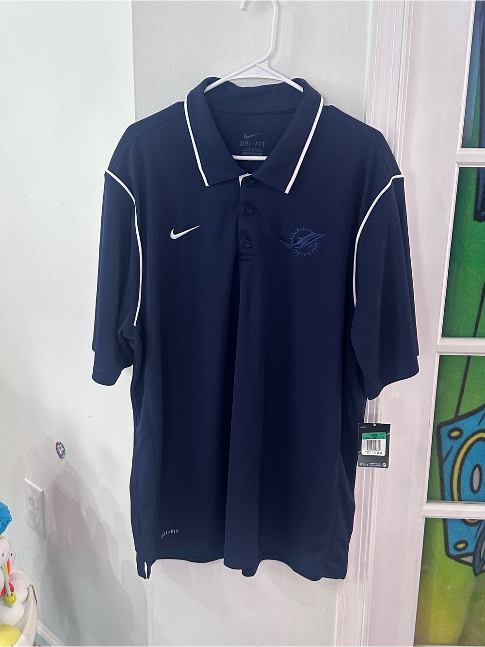 Nike Men’s Navy Polo with White Piping